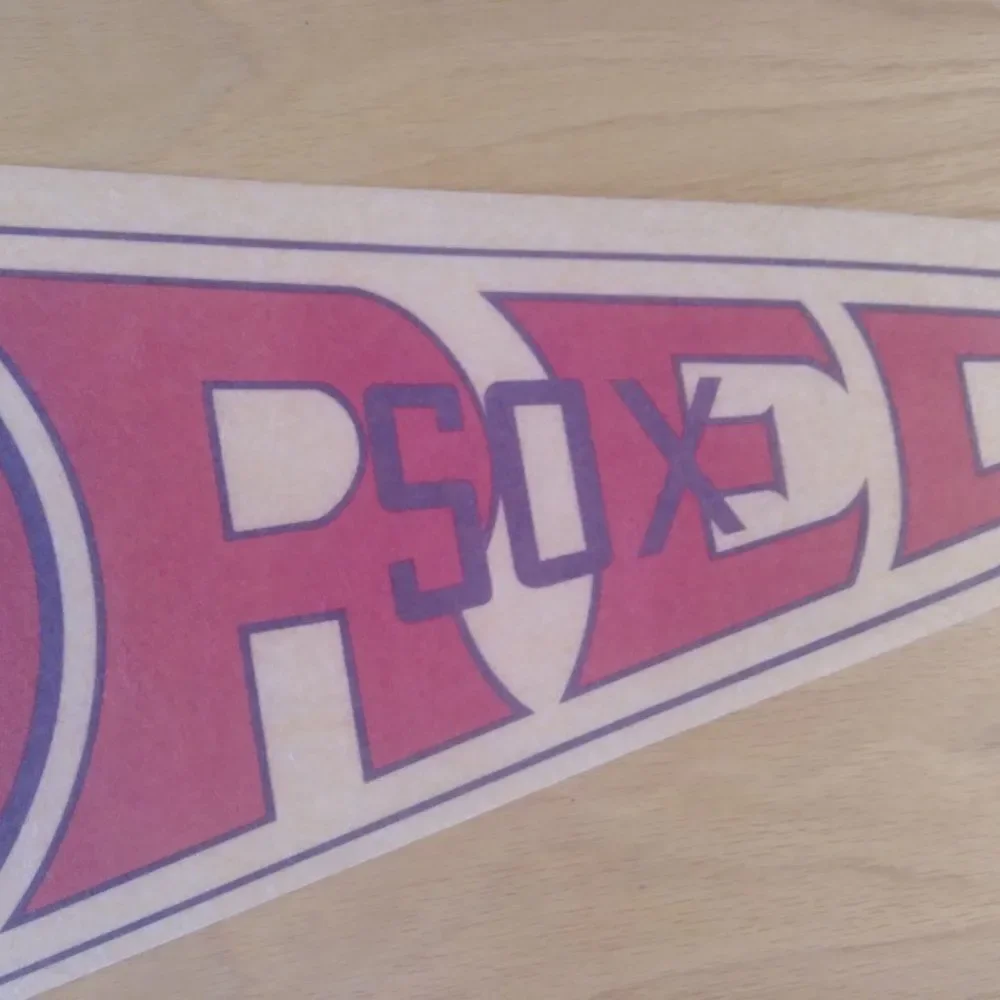 Vintage 60s Boston Red Sox MLB Pennant Flag